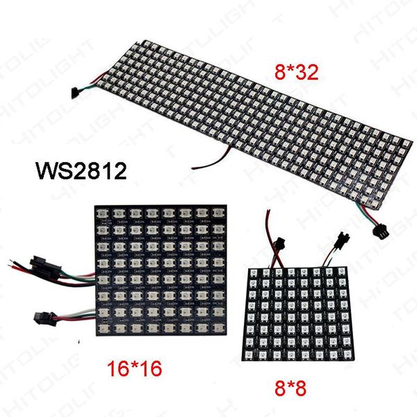 

wholesale ws2812b panel screen;8*8/16*16/8*32 pixel dc5v full color 256 pixels digital programmed addressable led strip screen strips