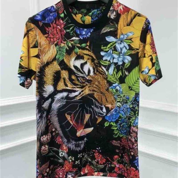 

men's t-shirts shirs fashion famous brand coon ee shirs iger flower floral diamond fo s2nt, White;black