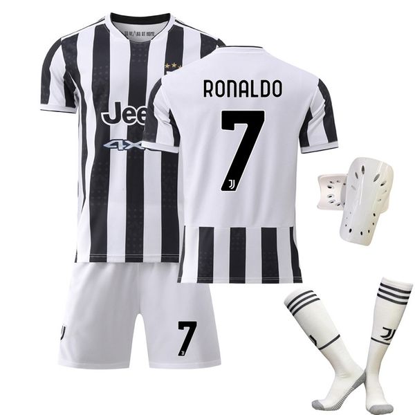 

juve 2122 new set children's no.7 ronaldo football suit no.10 diabala jersey, Gray