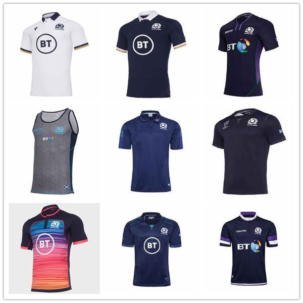 

retro 2017 2018 2019 2020 2021 Nationsal Scotland Rugby jersey 20 21 HOME AWAY training Shirt vest polo world cup jerseys size S-5XL, Black