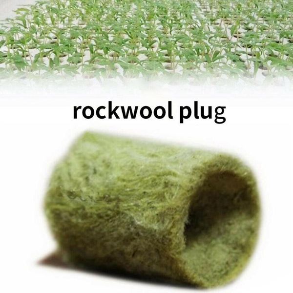 

planters & pots 50/100pcs single hole grow media plug starter cubes rock wool plant hydroponic propagation transplanting seedling soil block