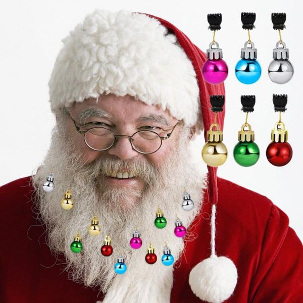 

party decoration beard ornaments colorful facial hair baubles clips for women men holiday decorations christmas festival gift