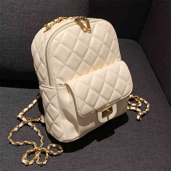 

backpack women's 2021 autumn new korean lingge advanced student schoolbag handbag small backpack