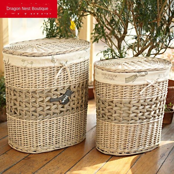 

laundry basket rattan willow dirty shou na kuang woven storage box toy zang yi tong large covered clothing & wardrobe