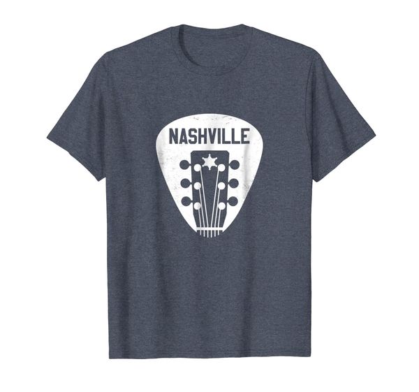 

nashville guitar pick t-shirt country music city guitarist, White;black