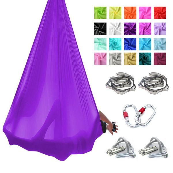 

yoga hammock set 6 meter anti gravity inversion swing aerial bodybuilding workout equipment resistance bands