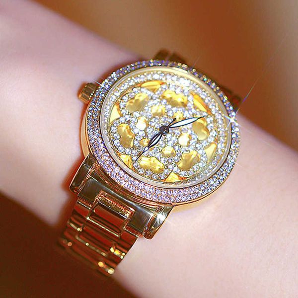 

woman watches brand luxury creative big dial ladies wrist watches diamond gold female clock stainless steel montre femme 210527, Slivery;brown