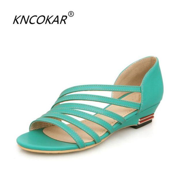 

summer women's style of comfortable, comfortable and elegant mid-heeled casual large size sandals 34-43, Black