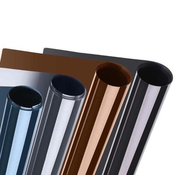 

window stickers luckyyj anti uv static self-adhesive glass stickers, privacy film sun blocking mirror reflective tint one way