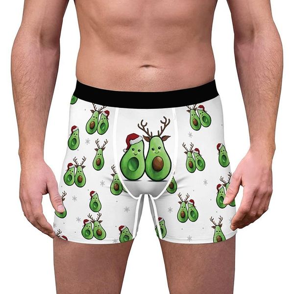 

underpants christmas panties men underwear boxer male shorts boxershorts long, Black;white