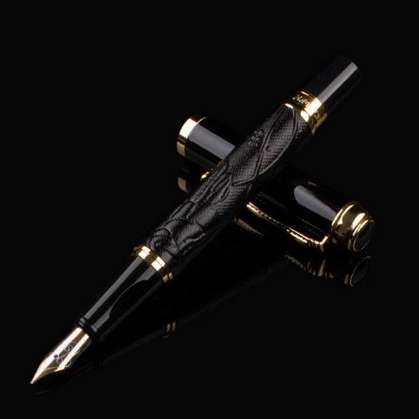 

black grape ornamentation with gold dragon clip 0.5 nib fountain pen ink pens