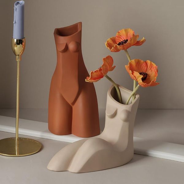 

vases nordic nude creative body pottery vase living room table decoration home art ceramic