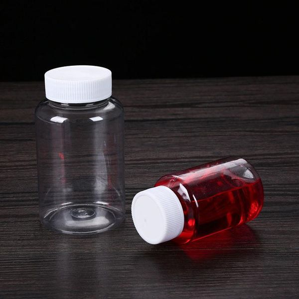 

storage bottles & jars 10pcs 15ml/20ml/30ml/100ml plastic pet clear empty seal solid powder vial container reagent packing bot