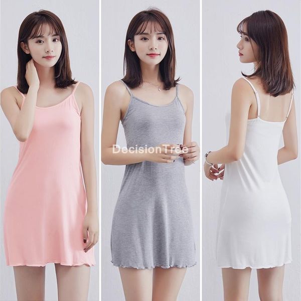 

women's sleepwear 2021 women slips full under dress anti emptied intimates everyday slip spaghetti vest underdress, Black;red