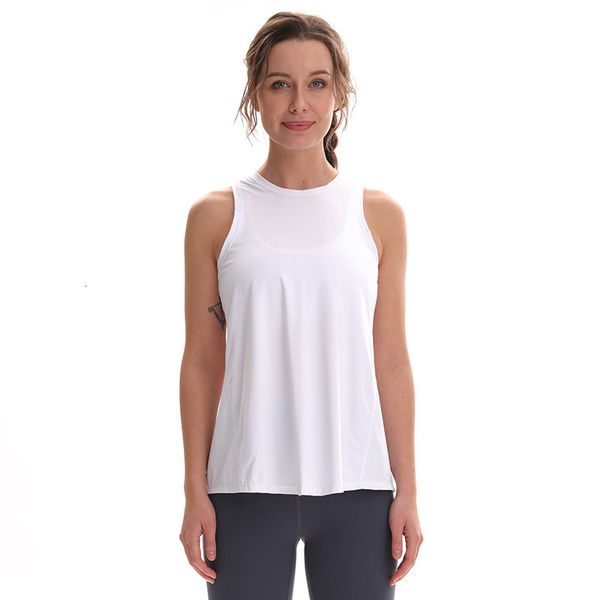 

yoga tank vest gym clothes women cross back tie up sports blouse running fitness leisure all-match workout shirt, White