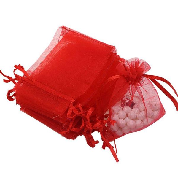 

gift wrap 1 lot/100pcs organza bags 7x9 cm wedding party pouches jewelry packaging nice bag package