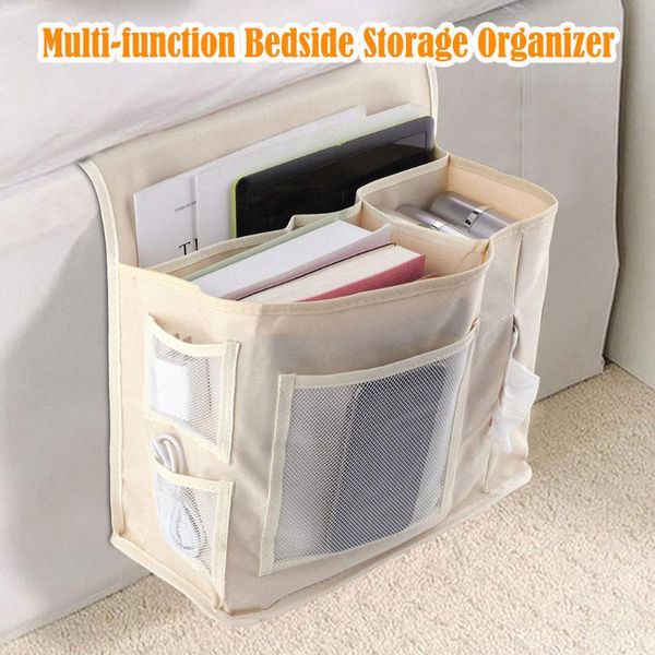 

sofa bedside storage bag book glasses sundries oxford hanging caddy organizer or bed bags