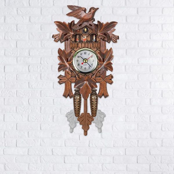 

cuckoo wall clock chime alarm retro wooden living room bird time bell swing watch home art decor clocks