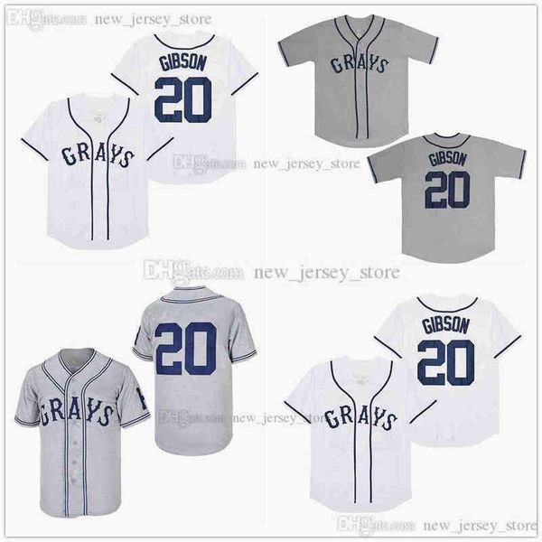 

stitched movie grays negro league baseball 20 gibson jersey, Black