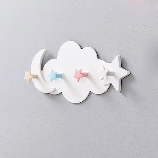 

hooks & rails cute cloud star moon wall door hook bathroom bedroom hanger holder clothes hhome decor room kitchen storage