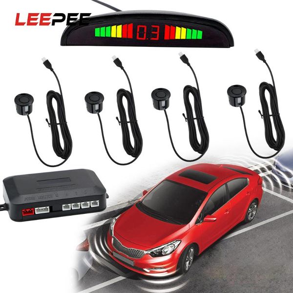 

car rear view cameras& parking sensors leepee radar with 4 reverse backup monitor detector system kits auto parktronic led sensor kit