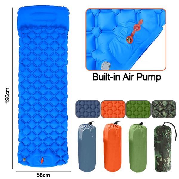 

inflatable camping mat ultralight sleeping pad air mattresses portable outdoor travel folding cushion bed for hiking trekking pads