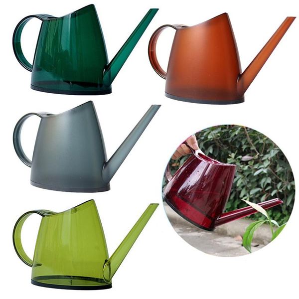 

1.4l watering can transparent long spout kettle nordic style garden flower pot for indoor outdoor bonsai plants supplies equipments