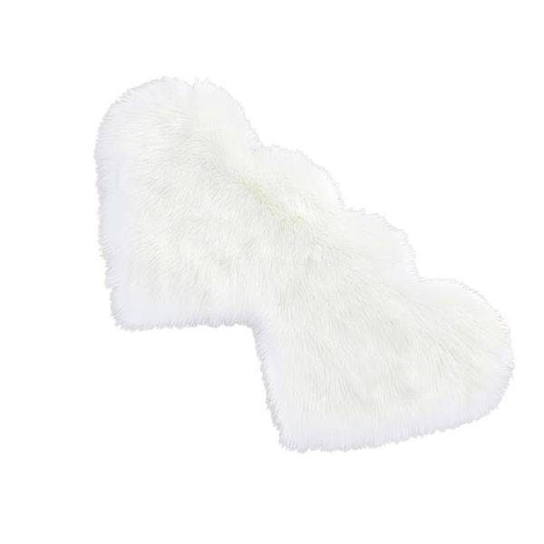 

carpets fashion heart shape carpet anti-slip stylish doormat practical non-slip ground rug for home living room (white)