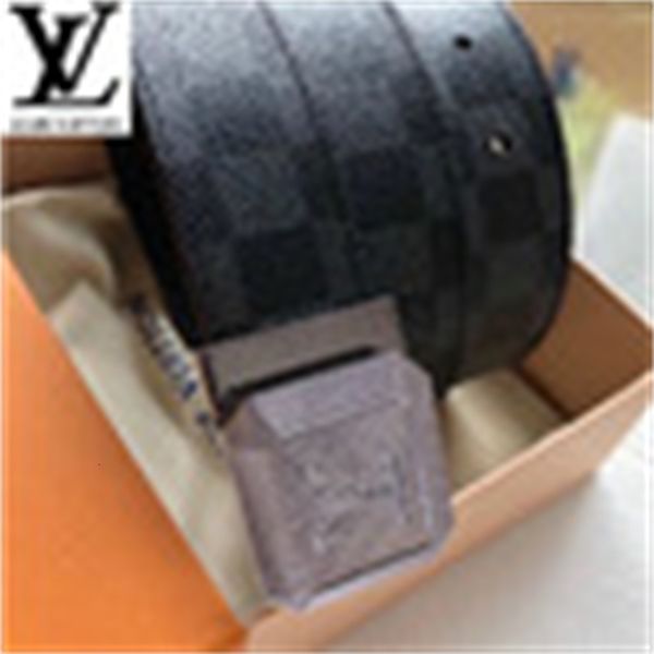 

brand designer luxury belt classic checkerboard suede leather bottom buckle authentic official mens belts for men women belt with box, Silver