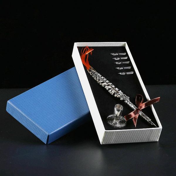 

retro feather pen water fountain birthday gift signature creative set box christmas pens