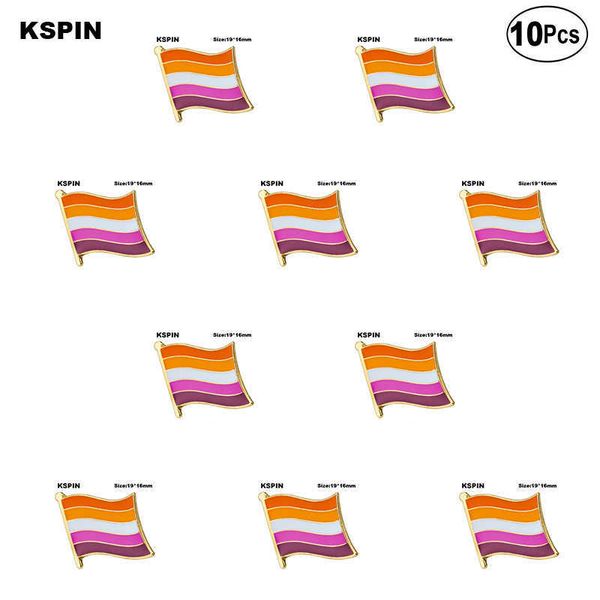

sun set pride flag shape badge lapel pin brooches pins flag brooch badges, Gray