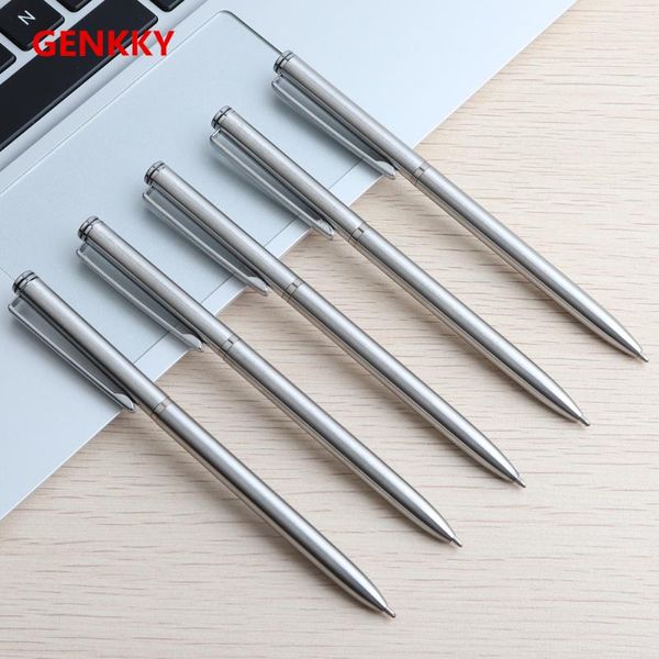

ballpoint pens 2/11/20/pcs pen full metal material rotating style ball for school office ink colors black blue writing 0.7mm, Blue;orange