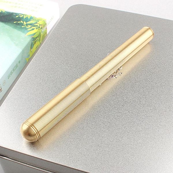 

fountain pens creative sections mini metal brass pen travel pocket size ink iridium fine nib 0.5mm writing