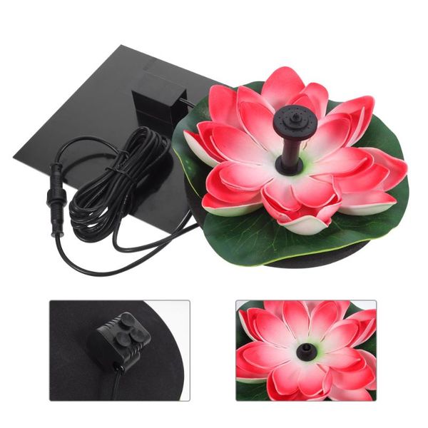 

garden decorations 1set solar powered lotus fountain floating pump outdoor water