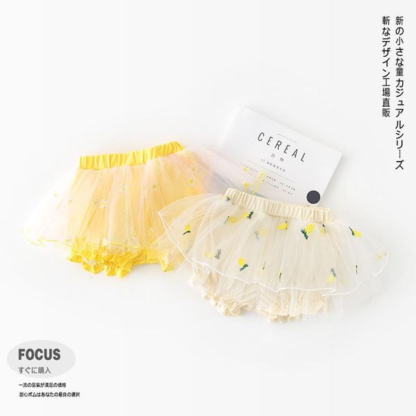 

shorts wlg baby girls kids mesh embroidery beige yellow short summer girl casual clothes, Black