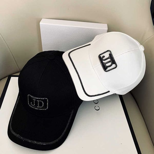 

baseball cap women's diamond letters casual hat personality style cap in spring and summer, Yellow