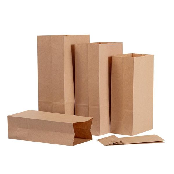 

gift wrap 10/20pcs kraft paper bag wedding party food packaging bags recyclable biscuit candy baking bread takeaway