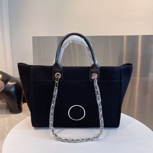 

luxury real letters shopping bag handle canvas hand bags ladies temperament handbag