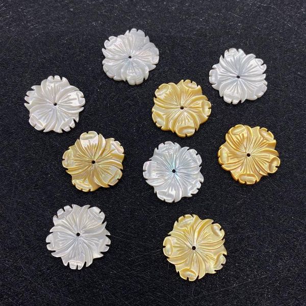 

charms 1pcs natural sea water shell pendant flower 20mm charm bracelet anklet necklace diy accessories handicraft crafts designer women, Bronze;silver