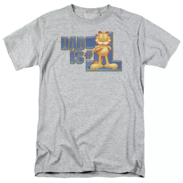 

garfield dad is number one t-shirt sizes s-3x new, White;black