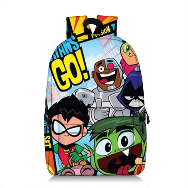 

naughty kid pattern student print backpack comfortable large capacity novel fun school trip play