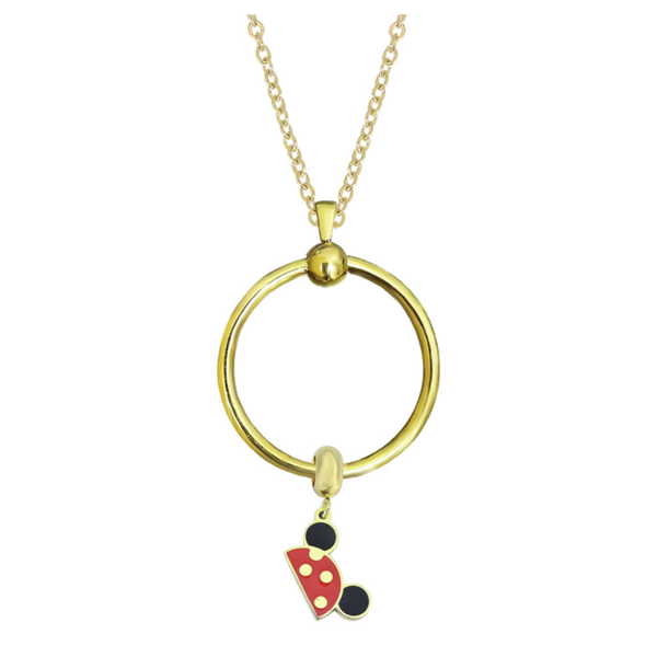 

chains stainless steel cartoon kawaii mouse pendant necklace chain o fashion trendy female jewelry birthday gifts, Silver