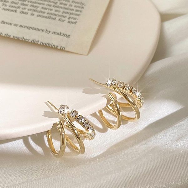 

fashion water earrings for women advanced designer luxury jewelry s925 needle temperament wedding party gift stud, Golden;silver