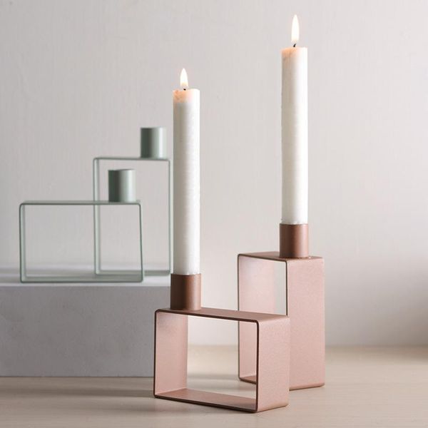 

candle holders nordic style european candlestick home decorations candlelight dinner props creative single head iron