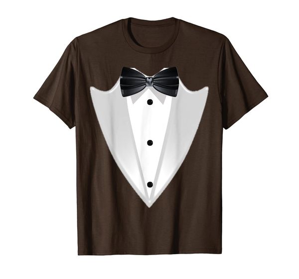 

Funny Black Tuxedo Suit TShirt with Faux Lapel and bow-tie, Mainly pictures