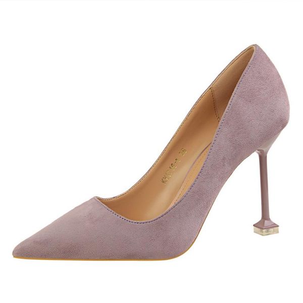 

flock classic pump bigtree shoes shallow women red wedding high heels fashion office elegant g0122 dress, Black