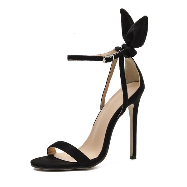 

slippers sandals women summer shoes high heels open toes buckle strap woman party black sandalia mujer arrival size 40 fcst