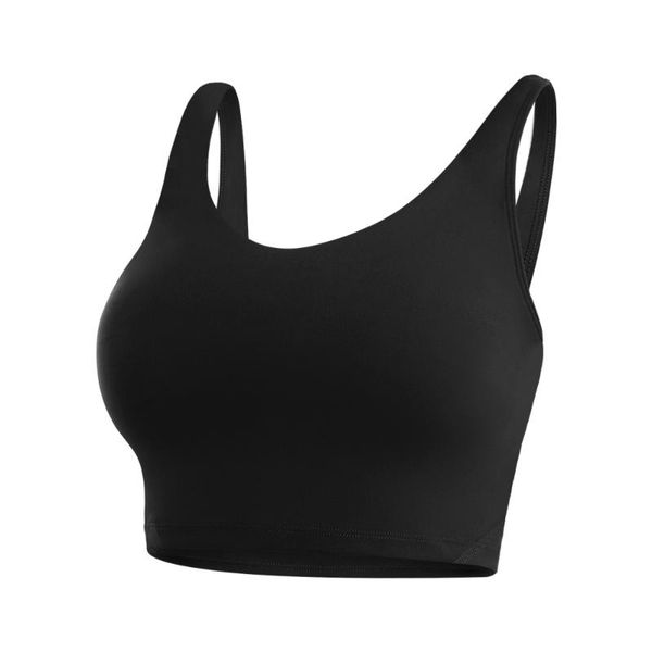 

yoga outfit thin shoulder strap shockproof sports underwear women gather breathable fitness bra vest