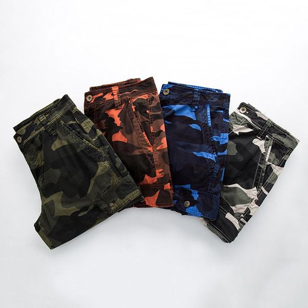 

men's shorts camouflage large size loose casual multi-pocket tooling comfortable for outdoor travel d88, White;black