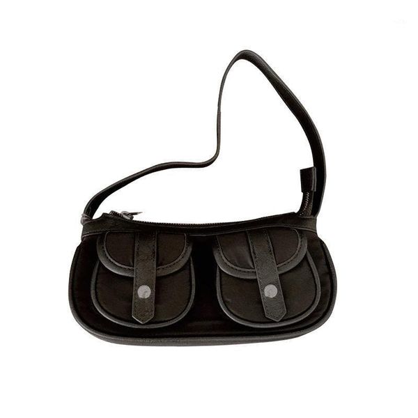 

evening bags fashion baguette shoulder bag for women small soft messenger totes underarm casual handbag colorful shopping female1